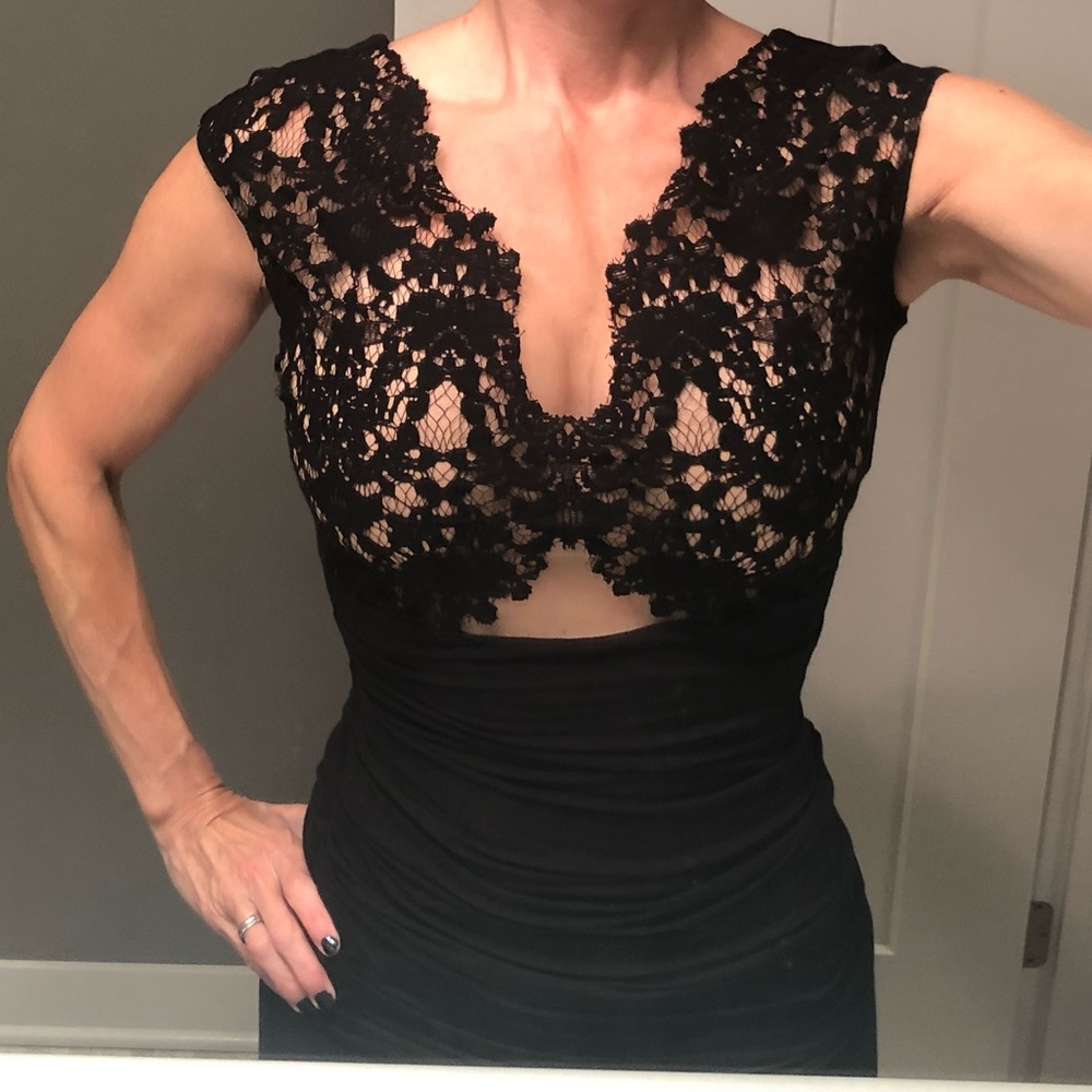 Bailey44 Beautiful lace front top